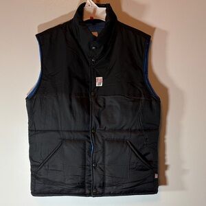 Topo Designs Black Vest with Blue inside